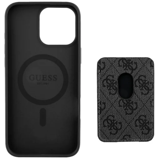  iPhone 16 Pro Max fekete Guess 4G Stripes tok Magsafe pénztárcával - 4
