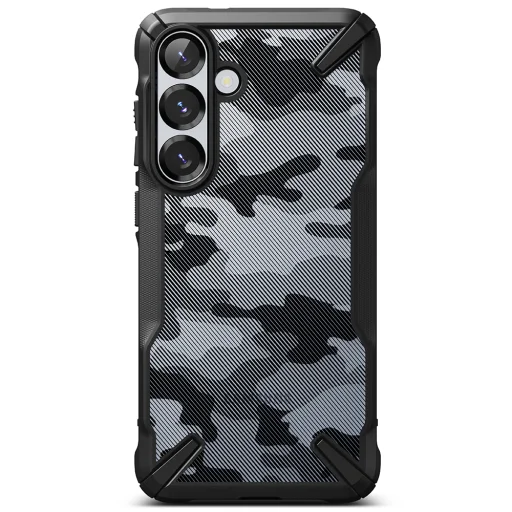  Ringke - Fusion X Design - Samsung Galaxy S25 Plus - Fekete Terepmintás tok - 3