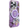  iPhone 16 Pro Max lila Guess Glitter Flowers Triangle Buttons MagSafe tok thumbnail