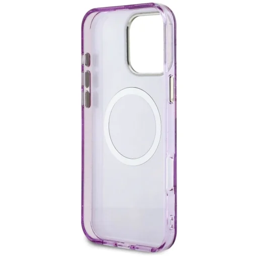  iPhone 16 Pro Max lila Guess Glitter Flowers Triangle Buttons MagSafe tok - 13