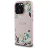  iPhone 16 Pro Max Rózsaszín Guess Grained Printed Flower Pattern MagSafe tok thumbnail
