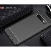  Techsuit - Szénszálas Szilikon - Samsung Galaxy S10 Plus - Fekete tok thumbnail