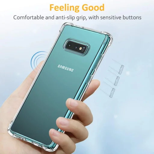  Techsuit - Ütésálló Átlátszó Szilikon - Samsung Galaxy S10e - Átlátszó tok - 2