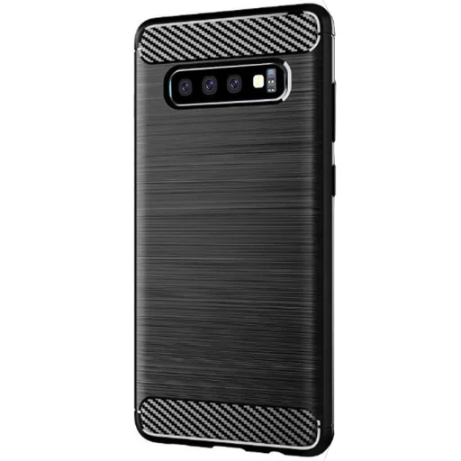  Techsuit - Szénszilikon - Samsung Galaxy S10 - Fekete tok - 4