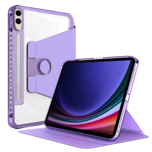  Techsuit - Kristálytiszta Vízió - Samsung Galaxy Tab S9 Ultra / S10 Ultra - Lila tok - 1