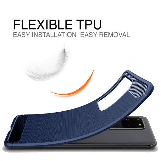 Techsuit - Karbon Szilikon - Samsung Galaxy A15 4G / A15 5G - Kék tok - 4