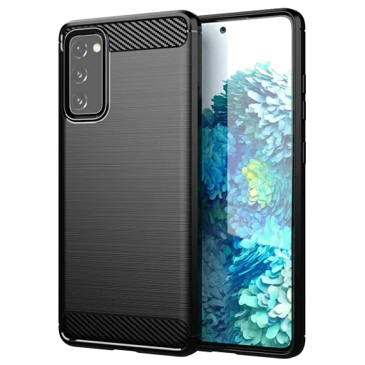 TechSuit - Karbonszilikon - Samsung Galaxy S20 FE 4G / S20 FE 5G - Fekete tok - 1