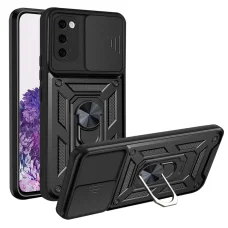  Techsuit - CamShield sorozat - Samsung Galaxy S20 4G / S20 5G - Fekete tok