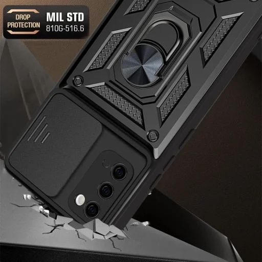  Techsuit - CamShield sorozat - Samsung Galaxy S20 4G / S20 5G - Fekete tok - 5