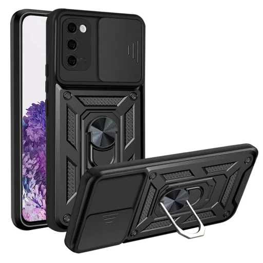  Techsuit - CamShield sorozat - Samsung Galaxy S20 4G / S20 5G - Fekete tok - 1