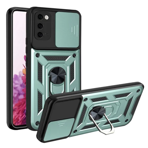  Techsuit - CamShield Sorozat - Samsung Galaxy S20 4G / S20 5G - Zöld tok - 1