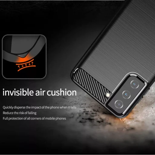  Techsuit - Szénszálas Szilikon - Samsung Galaxy S20 FE / S20 FE 5G - Kék tok - 3