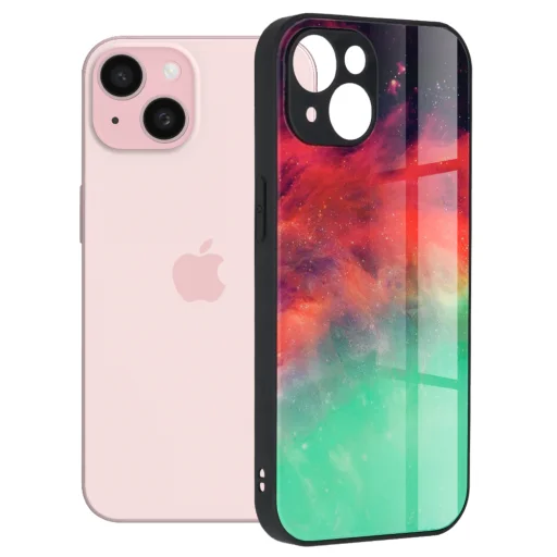  Techsuit - Glaze sorozat - iPhone 15 - Lángoló óceán tok - 1