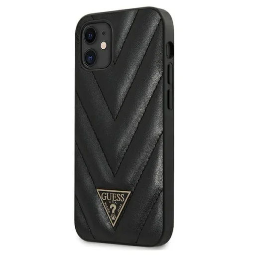 iPhone 12 mini Guess V-Quilted GUHCP12SPUVQTMLBK fekete - 4