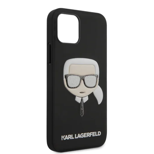 iPhone 12/ 12 Pro Karl Lagerfeld KLHCP12MGLBK Glitter Head tok fekete - 8