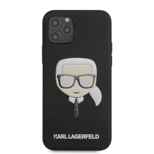 iPhone 12/ 12 Pro Karl Lagerfeld KLHCP12MGLBK Glitter Head tok fekete - 9