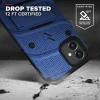 Zizo Bolt katonai minősítésű ütésálló tok iPhone 12 Mini övcsipesszel + üvegfólia kék-fekete thumbnail