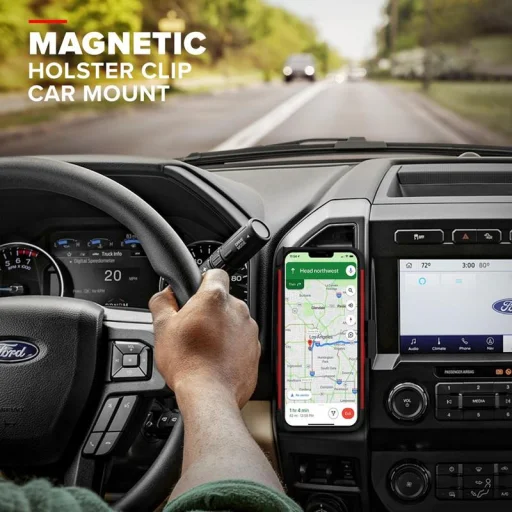 iPhone 12 Mini Zizo Bolt katonai minősítésű ütésálló tok övcsipesszel + üvegfólia piros-fekete - 6