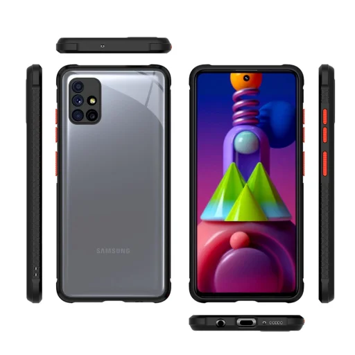 TECH-PROTECT Hybridshell Samsung M51 fekete/piros - 3