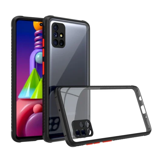 TECH-PROTECT Hybridshell Samsung M51 fekete/piros - 1