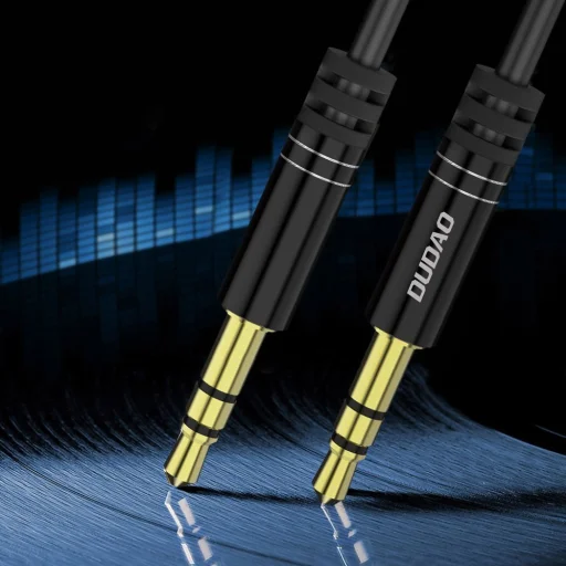Dudao AUX mini jack 3.5 mm kábel 1.5m fehér (L12) - 5