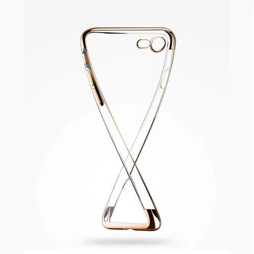 Clear Color Electroplating TPU gél tok iPhone 7/8/SE 2020 fekete - 3