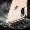 Clear Color Electroplating TPU gél tok iPhone XS / iPhone X piros thumbnail
