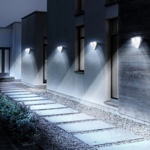 Baseus kültéri napelemes 4x LED lámpa mozgásérzékelővel fekete (DGNEN-B01) - 11