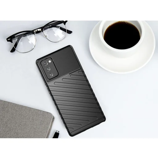 Samsung Note 20 Thunder fokozott védelmet biztosító flexibilis TPU tok kék - 12