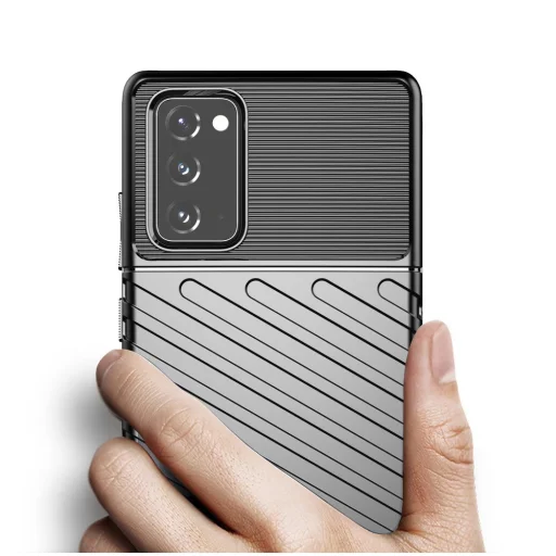Samsung Note 20 Thunder fokozott védelmet biztosító flexibilis TPU tok kék - 3