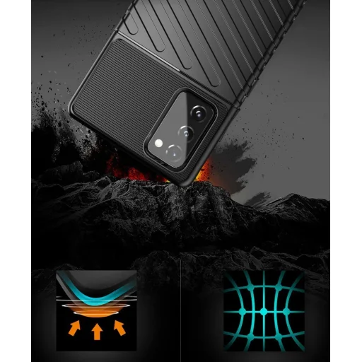 Samsung Note 20 Thunder fokozott védelmet biztosító flexibilis TPU tok kék - 6