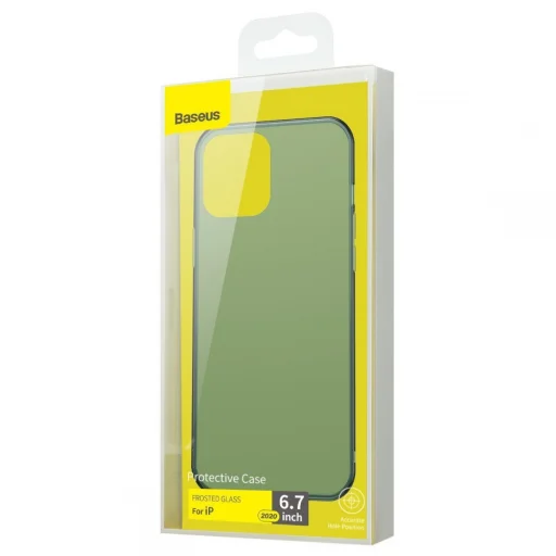 iPhone 12 Pro MAX Baseus Frosted Glass tok zöld (WIAPIPH67N-WS06) - 3