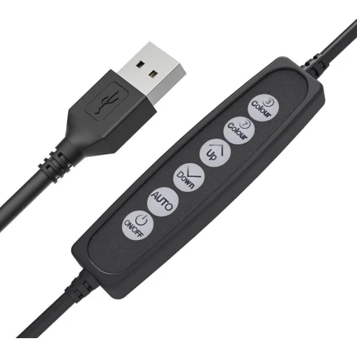 Blitzwolf 25cm körfény, ringlight LED RGB asztali és tripod telefontartóval fekete (BW-SL5) - 3