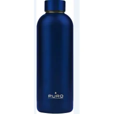 Puro Hot-Cold Thermal rozsdamentes acél vizesüveg, kulacs 500ml (Metallic Deep Blue)