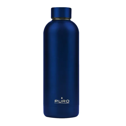 Puro Hot-Cold Thermal rozsdamentes acél vizesüveg, kulacs 500ml (Metallic Deep Blue) - 1