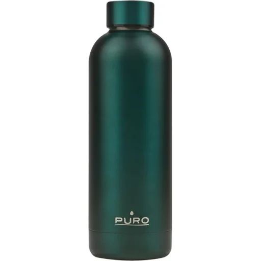 Puro Hot-Cold Thermal rozsdamentes acél vizesüveg, kulacs 500ml (Metallic Dark Green) - 3