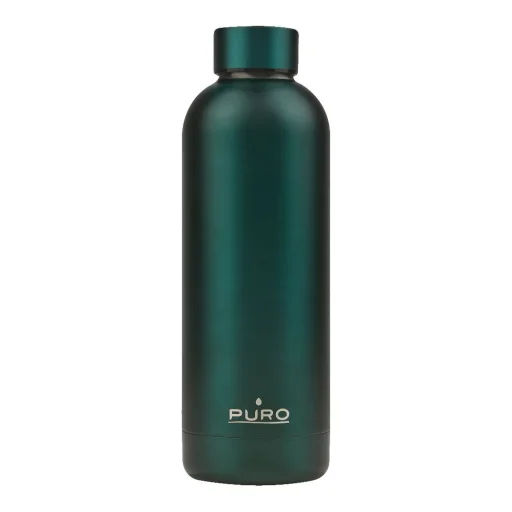 Puro Hot-Cold Thermal rozsdamentes acél vizesüveg, kulacs 500ml (Metallic Dark Green) - 1