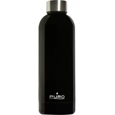 Puro Hot-Cold Thermal rozsdamentes acél vizesüveg, kulacs 500ml (Shiny Black)