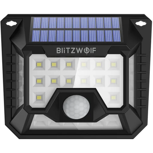 Blitzwolf BW-OLT3 kültéri napelemes 2xLED lámpa mozgásérzékelővel fekete - 3