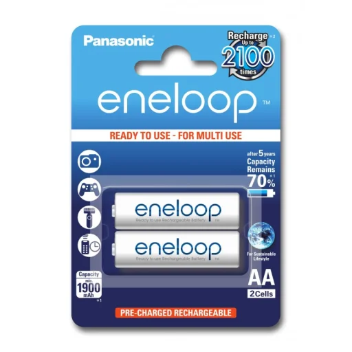 Panasonic Eneloop R6 / AA 1900mAh elem 2 db blister - 1