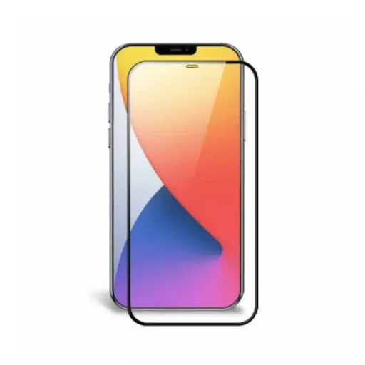 iPhone 12/ 12 Pro MyScreen Diamond edge kijelzővédő üvegfólia fekete 9H 2.5D - 2