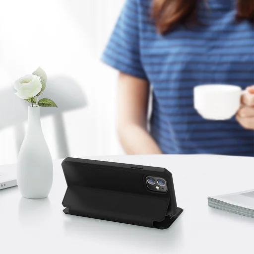 iPhone 12/ 12 Pro Dux Ducis Skin X fliptok fekete - 5