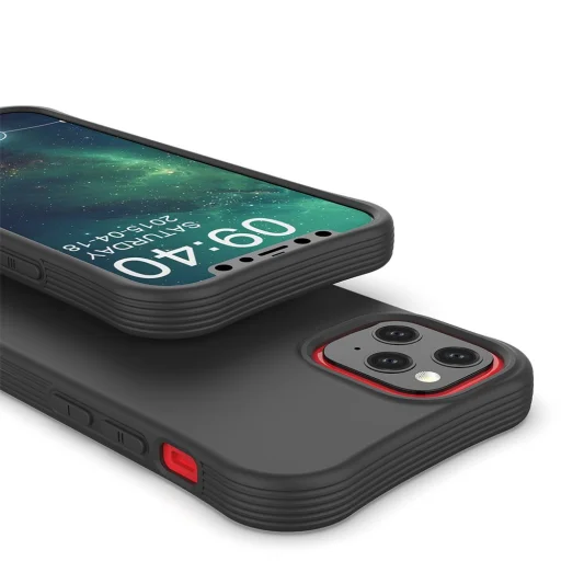 iPhone 12 mini  Soft Color flexibilis gél tok fekete - 5