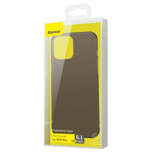 iPhone 12/ 12 Pro Baseus Frosted Glass tok fekete (WIAPIPH61P-WS01) - 3