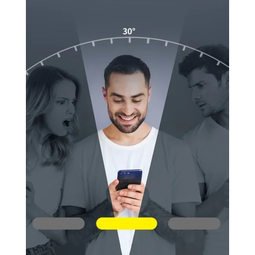 Baseus 2x 0.3 mm 9H Anti-Spy kijelzővédő üvegfólia iPhone 12 Pro MAX (SGAPIPH67N-LK02) - 9