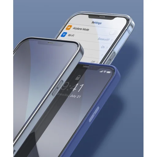 iPhone 12 mini Baseus 2x 0.3mm 9H Anti-Blue light kijelzővédő üvegfólia fekete (SGAPIPH54N-KB01) - 12