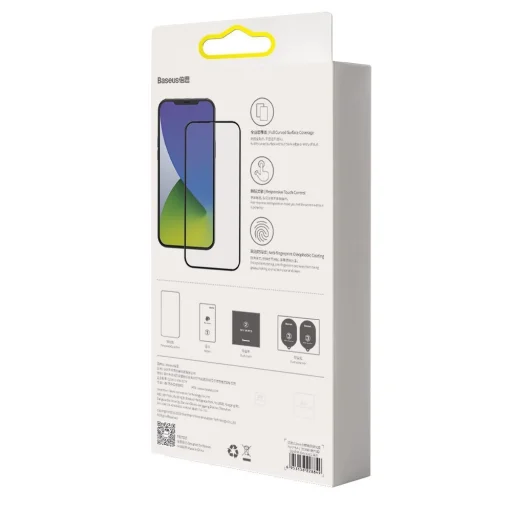 Baseus 2x 0,3 mm kijelzővédő üvegfólia iPhone 12 Pro MAX fekete (SGAPIPH67N-KA01) - 5