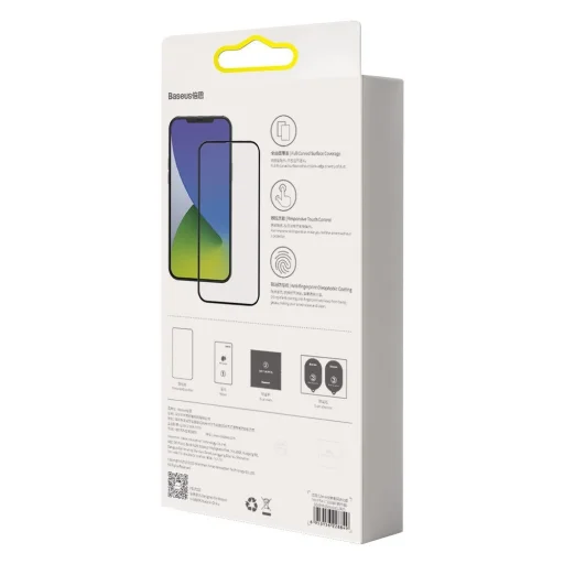 iPhone 12 mini Baseus 2x 0.3mm 9H Anti-Blue light kijelzővédő üvegfólia fekete (SGAPIPH54N-KB01) - 4