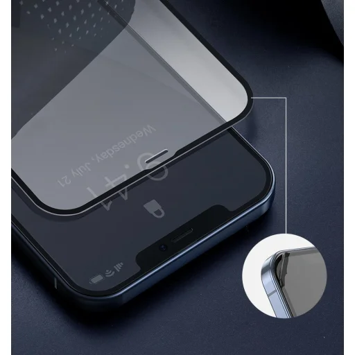 Baseus 2x 0,23 mm kijelzővédő üvegfólia iPhone 12 Pro MAX fekete (SGAPIPH67N-PE01) - 8