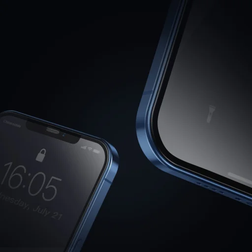 iPhone 12/ 12 Pro Baseus 2x 0.25 mm Frosted kijelzővédő fekete üvegfólia (SGAPIPH61P-KM01) - 8